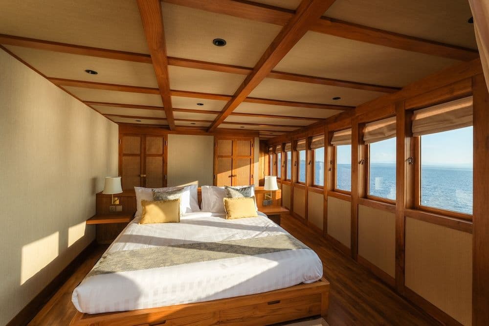 stateroom at celestia boat, wooden exterior