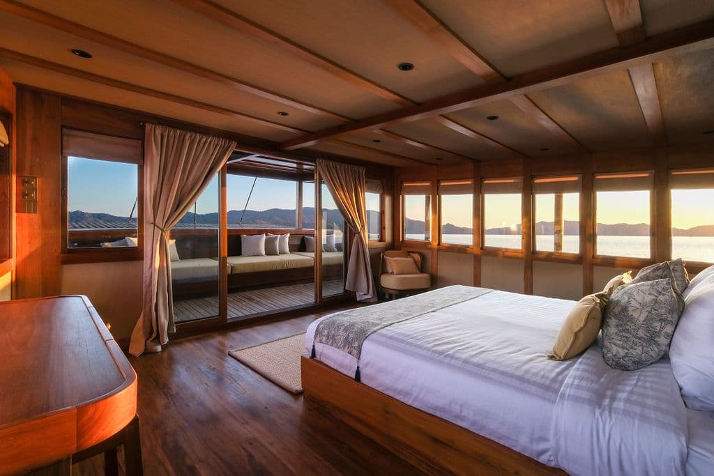 stateroom at celestia boat, wooden exterior